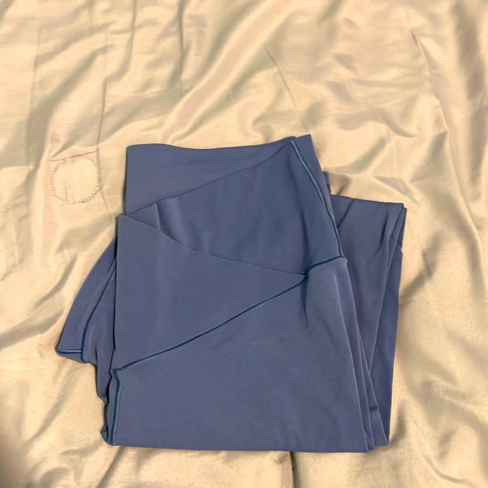 Blue aerie crossover leggings size L